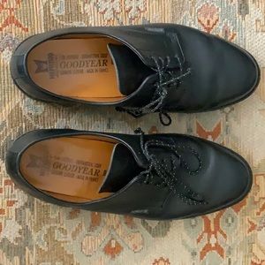 Mephisto Air Relax Black Pebbled Leather Goodyear Welt Oxford Sz 13